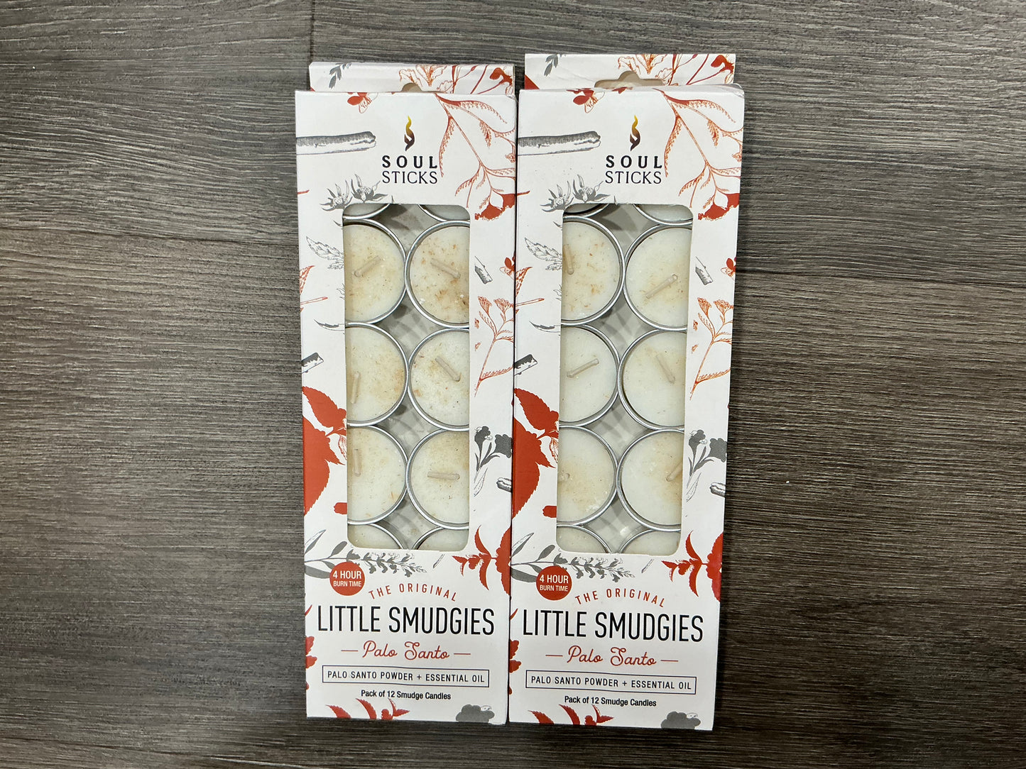 “Little Smudgies” Tea Light Candle (12 pack) - PALO SANTO