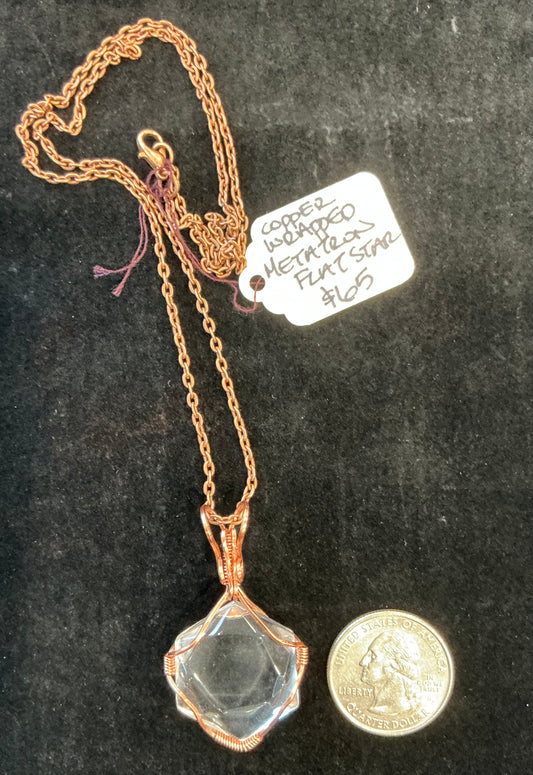 Metatron Quartz Pendant - OOAK hand wrapped in copper