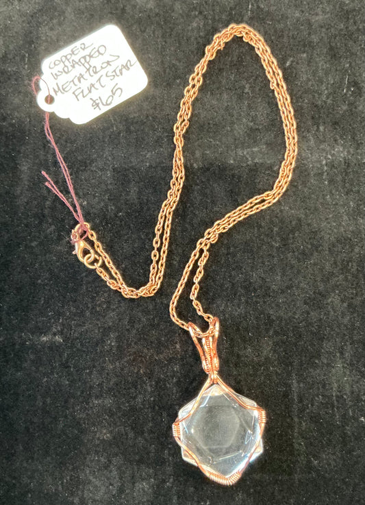 Metatron Quartz Pendant - OOAK hand wrapped in copper